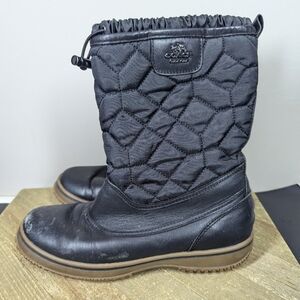 Coach Samara Quilted Winter Boots Women’s 7.5 – Black Leather & Nylon Snow Boots